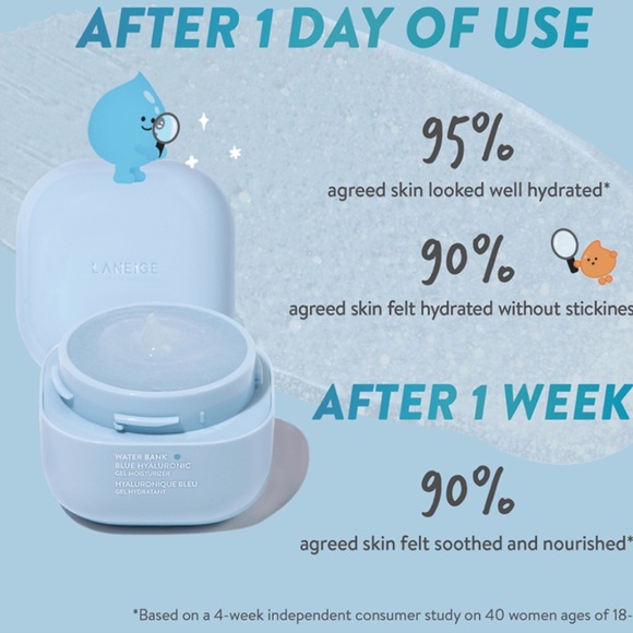 Laneige WATER BANK BLUE HYALURONIC GEL MOISTURIZER - combination skin - Picture 11 of 14